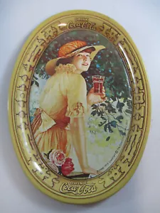 Coca-Cola Vintage 1973 Reproduction Change Tray Yellow Elaine - Picture 1 of 3