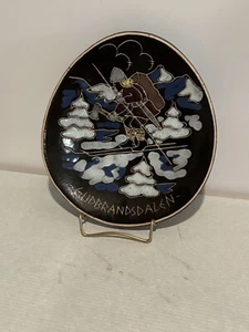 MCM KERAMIK WANDRELIEF Teller Tablett AROL HALDEN ORIGINAL Art Pottery Emaille 60’er - Bild 1 von 8