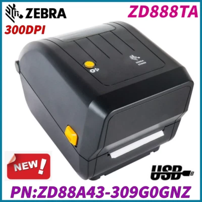 Zebra ZD888TA 300DPI Desktop Thermal Transfer+ Direct Thermal Label Printer USB - Image 1 of 4