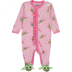 Star Wars The Child Grogu Character Footed Pajamas, Pink Multi, 0-3 Months - Picture 1 of 4