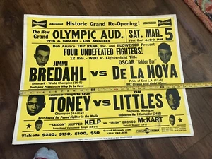 1994 Jimmi Bredahl Vs Oscar De La Hoya OFFICIAL Fight POSTER BOXING JAMES TONEY - Picture 1 of 6
