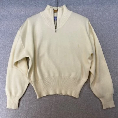 Suéter Vintage Meister Mezcla Lana Para Mujer M Crema Dolman Cuello Simulado Foto 1 de 4