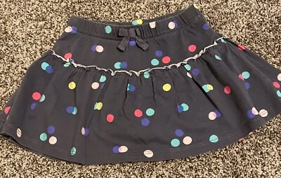 Girls Jumping Bean Skirt With Shorts/Skort Faded Blue & Multicolor Polka Dots 4T - Image 1 of 4