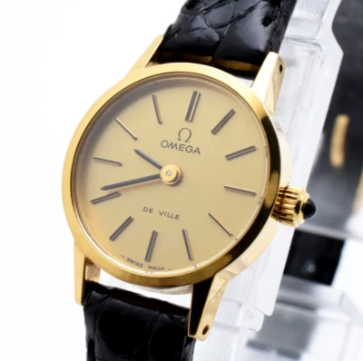Vintage [N MINT] Omega De Ville Gold Manual Winding Ladies Watch 20mm from JAPAN - Image 1 of 4