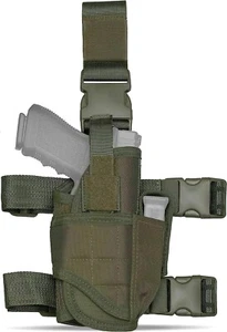 Tactical Adjustable Pistol Gun Drop Leg Thigh Holster with Mag Pouch Right Hand - Picture 1 of 12