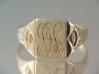 ANCIENNE BAGUE ENSEIGNE ART DECO OB OSTBY & BARTON OR 10K taille 5 1/4