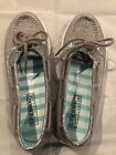 Sperry Top Sider Women's Silver Sequins Womens Boat Shoes Size 4 M