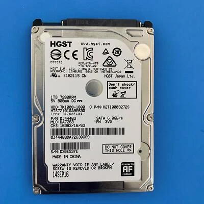 HGST HTS721010A9E630 1TB HDD: 7K1000-1000 P/N: 0J44463 MLC: DA7263 6.0Gb NT* - Image 1 of 2
