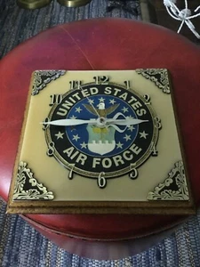 United States Air Force Wooden Clock - Picture 1 of 3