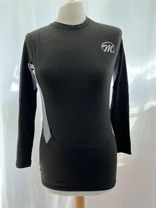 Boys Black Long Sleeve Sports Top Size L 10/12 Polyester - Picture 1 of 9