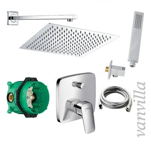 vanvilla Duschset Regendusche mit Duscharmatur Hansgrohe Unterputz HG01 poliert - Bild 1 von 5