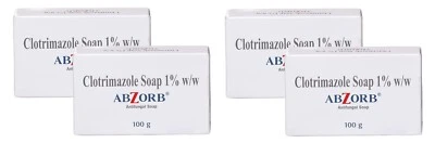 Abzorb Antifungal Cleansing Bar 100gm, Pack Of 4 Soaps - Image 1 of 4