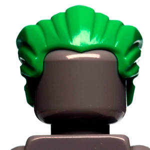 NEW LEGO - Figure Hair - Widow's Peak Swept Green - 10672 10937 76138 76180 - Picture 1 of 2