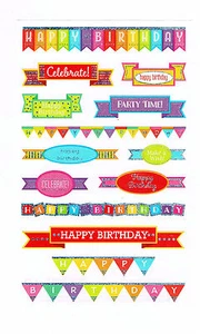 MRS GROSSMANS BIRTHDAY BONANZA REFLECTIONS STICKER SHEET BN - Bild 1 von 1
