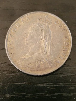 Gran Bretaña 1887 Doble Florín Romano 1 ¡súper buen estado! Foto 1 de 2