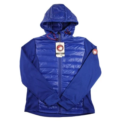 Jaqueta feminina Canada Weather Gear XL azul com capuz zíper completo acolchoada macia $100 - Imagem 1 de 4