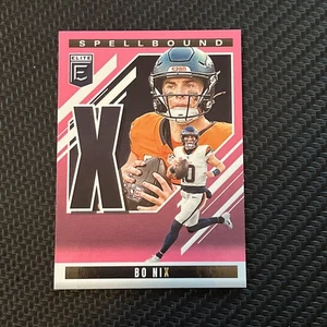 Panini Donruss Elite 2025 - Spellbound Bo Nix #28 rosa "X" - Imagen 1 de 2
