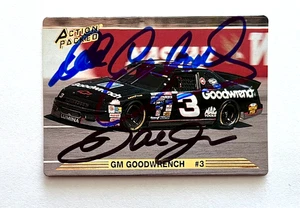 Dale Earnhardt & Dale Jr NASCAR 1993 Action Packed #89 Autographed Signed - Picture 1 of 5