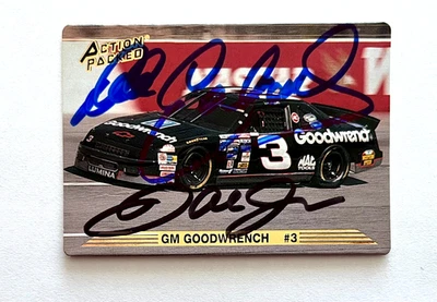 Dale Earnhardt & Dale Jr NASCAR 1993 Action Packed #89 Autographed Signed - Image 1 of 4