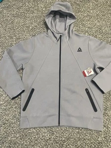 Reebok Mens Momentum Full Zip Tech Knit Hoodie- Sleet - Size XL - Brand NWT! - Picture 1 of 5