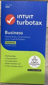 2024 Intuit Turbotax Business Corporations Federal Windows - Picture 1 of 6