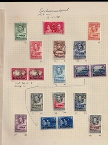 1938 BECHUANALAND GVI Stamps to 10/- Mint & Used on Album Pages SEE SCAN - Picture 1 of 1