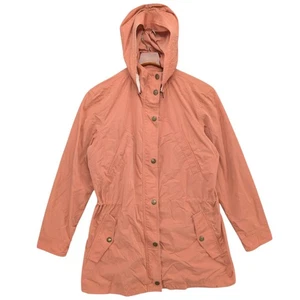 Lauren Ralph Lauren Jacket Womens Peach Removable Hood Full Zip Mid Length Sz M - Picture 1 of 15