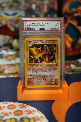 Pokemon - PSA 9 Blaine's Charizard Holo - 2/132 - Gym Challenge - Unlimited - Image 1 of 3