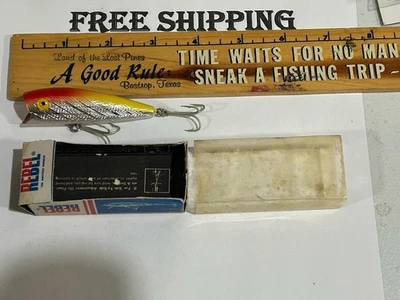 Vintage Rebel P-4106 Yellow TOUGH COLOR IN BOX TOPWATER FISHING LURE TACKLE FIND - Image 1 of 4