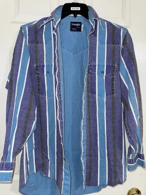 Wrangler Brushpopper Western Vintage Shirt 15.5-34 - Image 1 of 4