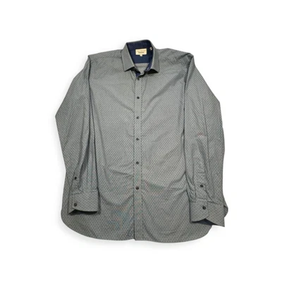 Camisa de vestir Ted Baker Endurance de algodón para hombre - patrón gris, talla 17 cuello 36/37 Foto 1 de 4