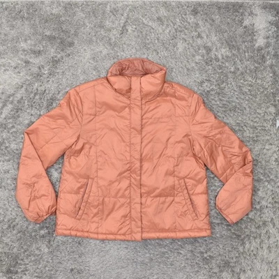 Женская куртка-пуховик Madewell размер XS оранжевая нейлоновая однотонная на молнии с длинным рукавом - Изображение 1 из 4