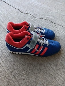 Adidas Powerlift 2.0 Shoes Blue Red Stripes Mens 11 - Picture 1 of 6