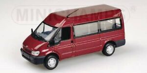 WOW EXTREMELY RARE Ford Transit 2.2L TD MWB Bus 2001 Salsa 1:43 Minichamps-Spark