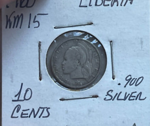 1960 Liberia 10 Cents - Silver
