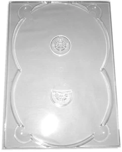 10er-Pack DURCHSICHTIGE Doppel-DVD DIGI-TRAYS (zum Kleben auf Kartonverpackung) - Bild 1 von 1