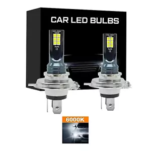 Car White LED Bulb 6000K H7 Headlight Halogen Light Tuning X2 - Picture 1 of 5