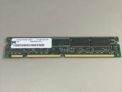 Micron MEMORY 32MB 168PIN MT4LSDT464AG-10CD2 PC100-322-620 - Image 1 of 4