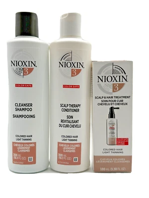 NIOXIN System 3 Kit Cleanser Shampoo Conditioner Therapy Treatment Full Size - Image 1 of 2