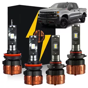 Bombillas de faros LED blancas para Silverado 1500 WT Custom Trail Boss 2019 2021 - Imagen 1 de 6