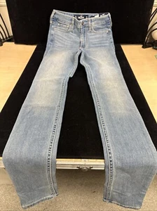 NWT Hollister High-Rise Super Skinny Med Wash Blue Denim Womens Jean Sz 0L 24x32 - Picture 1 of 7
