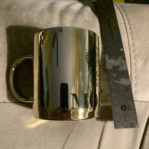 Gold Color COFFEE MUG - MONACO 🇲🇨 New - Picture 1 of 6
