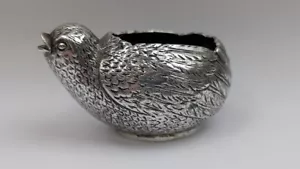 Antica statuina italiana sterling / argento .800 bambino pulcino salsa barca ROMA ITALIA - Foto 1 di 5