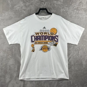 Los Angeles Lakers Adidas 2009 World Champions Finals T-Shirt White XL - Picture 1 of 8