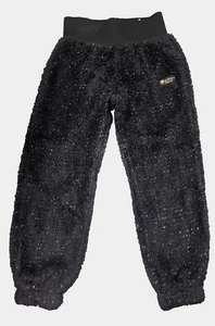Justice Girls Black Silver Jsport Sherpa Pant, Size S 7/8 - Picture 1 of 4