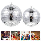  2 Pcs Disco Ball Mirror Balls Ceiling Reflective Christmas Decorate