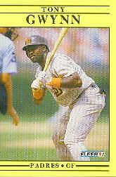 1991 Fleer San Diego Padres Baseball Card #529 Tony Gwynn