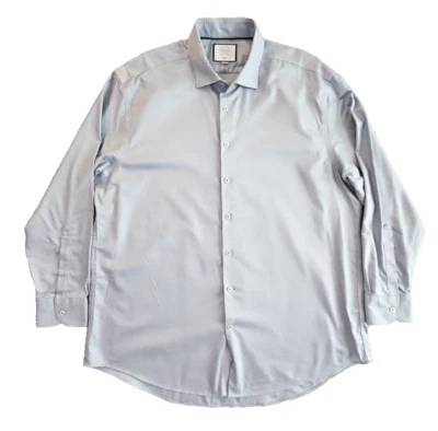 Camisa Charles Trywhitt Calce Clásico Sin Hierro Para Hombre 18/36 Azul Avestruz AOP USADA EN EXCELENTE CONDICIÓN Foto 1 de 4