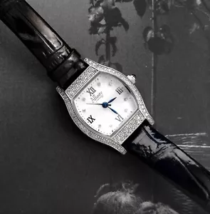 Affinity Diamonds 925 Sterling .4 ct Lab Ladies Cocktail Quartz Watch - Picture 1 of 12