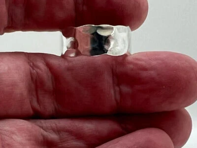 Flat Band Solid 925 Sterling Silver Band &Statement Ring Handmade Ring All size - Image 1 of 4